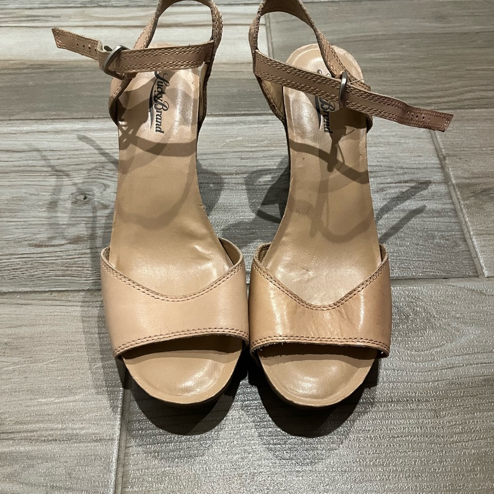 Lucky Brand Leather Ankle-Strap Sandals